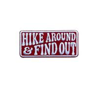 LEMEPINZ Hike Around & Find Out 3 Inches Embroidery Patch, Iron On/Sew On Travel Embroidered Applique Patch, Travel Patches, Fabric Patches for Clothes Backpacks Hats, Outdoor DIY Accessories Gifts