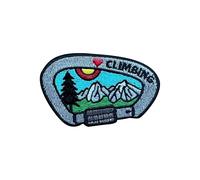 LEMEPINZ Love Climbing 3 Inches Embroidery Patch, Adventure Iron On/Sew On Travel Embroidered Applique Patch,Travel Patches, Fabric Patches for Clothes Backpacks Hats, DIY Accessories Gifts for Hiking