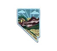 LEMEPINZ Nevada Map 3 Inches Embroidery Patch, City Iron On/Sew On Travel Embroidered Applique Patch, Travel Patches, Fabric Patches for Clothes Backpacks Hats, DIY Accessories Gifts for Travel Lovers