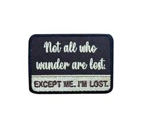 LEMEPINZ Not All Those Who Wander Are Lost 3 Inches Embroidery Patch, Iron On/Sew On Travel Embroidered Applique Patch, Travel Patches, Fabric Patches for Clothes Backpacks Hats, DIY Accessories Gifts