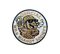 LEMEPINZ Official Wild Marmot Society 3" Embroidery Patch, Iron On/Sew On Travel Embroidered Applique Patch, Travel Patches, Fabric Patches for Clothes Backpacks Hats, Animal DIY Accessories Gifts