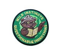 LEMEPINZ Raccoon Adventure 3 Inches Embroidery Patch, Iron On/Sew On Travel Embroidered Applique Patch, Travel Patches, Fabric Patches for Clothes Backpacks Hats,DIY Accessories Gifts for Travel Lover