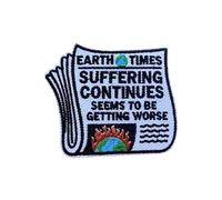 LEMEPINZ Suffering Continues Seems to Be Getting Worse 3 Inches Embroidery Patch, Iron On/Sew On Travel Embroidered Applique Patch, Fabric Patches for Clothes Backpacks Hats, DIY Accessories Gifts