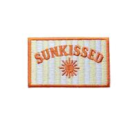 LEMEPINZ Sunkissed 3 Inches Embroidery Patch, Vacation Iron On/Sew On Travel Embroidered Applique Patch, Travel Patches, Fabric Patches for Clothes Backpacks Hats, Travel Lovers DIY Accessories Gifts