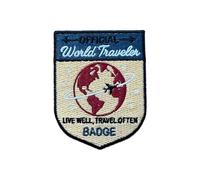 LEMEPINZ World Travel 3 Inches Embroidery Patch, Adventure Iron On/Sew On Travel Embroidered Applique Patch, Travel Patches, Fabric Patches for Clothes Backpacks Hats, Earth Map DIY Accessories Gifts