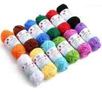 LEMESO 12x 15g Acrylic Yarn Knitting Wool Crochet Yarn, Ideal for Beginners, Kids Crafts, Small Projects