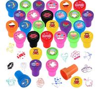 Lemicin 24 Pcs Valentines Day Stamps for Kids Self Inking Stamps Mini Crafts Stampers Birthday Valentine Party Favors for Boys School Classroom Rewards Carnival Prizes Supplies Goodie Bag Gifts