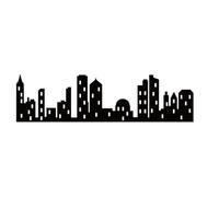 Lemicin 6 Pieces City Cake Border Decoration Cake Side Border Stick or Lay on Toppers Birthday Decor Accessories Building Images Lighted City Backdrop for Desserts Birthday Party Black Double Side