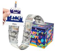 Lemicin Birthday Money Box for Cash Surprise Gift Boxes Birthday Money Pull Box with Pull out Card and 50 Transparent Bags DIY Set Funny Ways to Give Money as Gift for Kids Parents Lovers Friends