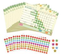 Lemicin Dinosaur Reward Chart Children Behaviour - 10 Sheets Reward Charts with 490 Star Stickers for Children Behaviour Training