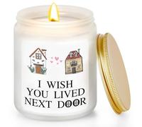 Lemicin Friendship Gifts Friend Candle - I Wish You Lived Next Door Gift for Friends Women, Positivity Gifts for Friends Female BFF Bestie, Funny Scented Candle for Christmas Birthday Gift