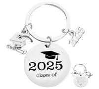 Lemicin Graduation Keyring Gifts Presents - Graduation Gifts for Her Him Class of 2025 Gifts for Daughter Son School Leavers