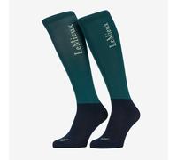 LeMieux 2 Pack Competition Socks- Jungle - Green - Size: Small