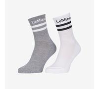 LeMieux 2 Pack Crew Socks - White - White - Size: Small