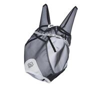 LeMieux 360 Vision Half Fly Mask - Stands Away From Face - Mesh Ears - Grey - XLarge
