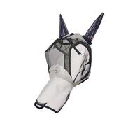 LeMieux AeroGuard Full Fly Mask - Lightweight Mesh Ears - Forelock Slit - Navy - Small