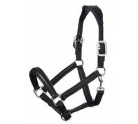 LeMieux Anatomic Ergonomic Padded Leather Headcollar Brass Black/Brown Cob/Full
