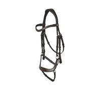 LeMieux Arika Anatomic Drop Bridle - Brown/Silver - Full