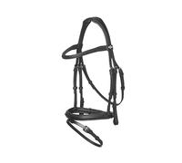LeMieux Arika Anatomic Flash Bridle - Black/Silver - Full