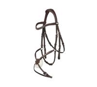 LeMieux Arika Anatomic Grackle Bridle - Havana/Silver - Full