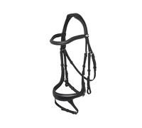 LeMieux Arika Anatomic Split Noseband Bridle - Black/Silver - Pony