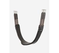 LeMieux Arika Contoured Long Girth - Soft Supple Leather - Shaped Around Elbows - Elasticated Ends - Carabiner Clip - Brown - 140cm