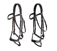 LeMieux Riding Bridle Arika Drop Soft Padded Anatomical Monocrown Brown/Silver Full
