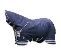 LeMieux Arika Featherweight Rug - Waterproof Outer - Antibacterial Anti-static Lining - Silicone-Covered Fillet Strap - Navy - Size 5Ft 3Inch