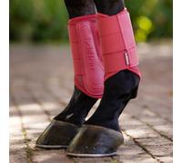 LeMieux Arika Mesh Brushing Boots - Lightweight - Fits Front or Hind Legs - Cranberry - Medium