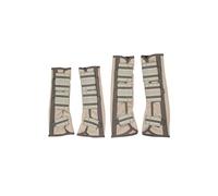 LeMieux Arika Mesh Fly Boots - Set of Four - Perfect for Field or Stable - Stone - Full