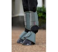 LeMieux Arika Over Reach Boots - Tough and Durable PU Leather - Double Lock Velcro - Rosemary - Medium