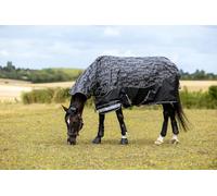 LeMieux Arika Reflective 0g Turnout Rug - 600 Denier Ripstop Outer - 3000mm Waterproof - leak-free Spine - Black - 5ft3