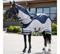 LeMieux Arika Shower-Tek Fly Rug - Waterproof Topline Hybrid Turnout Rug - UV Protection - Navy - 5ft9ins