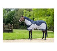 LeMieux Arika Shower-Tek Fly Rug - Waterproof Topline Hybrid Turnout Rug - UV Protection - Navy - 6ft