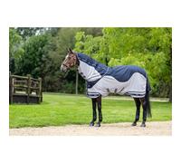 LeMieux Arika Shower-Tek Fly Rug - Waterproof Topline Hybrid Turnout Rug - UV Protection - Navy - 7ft