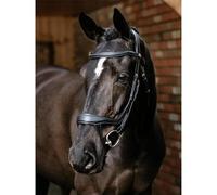 LeMieux Arika Split Noseband Bridle - Lightly Padded - Leather - Evenly Disperses Pressure - Black - Cob
