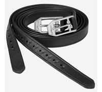 LeMieux Arika Stirrup Leathers Close Contact Nylon Core Brown/Black 130-145cm