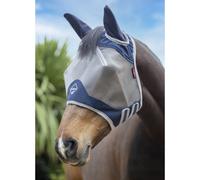 LeMieux Anti-Fly Half Mask Armour Shield Pro - Breathable Bamboo Lining, UV Protection - Navy Large