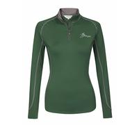 LeMieux My Base Layer in Hunter Green with Thermal Regulating Fabric, Flat Lock Stitching Soft Seams & 360 Degree Stretch - XXS