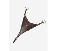 LeMieux Bib Martingale Attachment - Fully Adjustable - Leather - Havana/Brass - Full