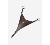 LeMieux Bib Martingale Attachment - Fully Adjustable - Leather - Havana/Silver - Cob