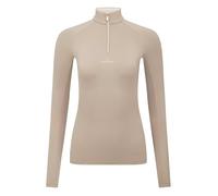 LeMieux Bijoux Base Layer - Womens Equestrian Horse Riding Long Sleeve Top - 1/4 Zip - Mink - UK14