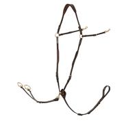 LeMieux Breastplate with D-Ring Attachment - Havana/Brass - Full