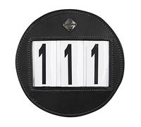 LeMieux Bridle Number Holder for Competitions - Black - Leather - Strong Fixing Pin - One Size