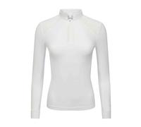 LeMieux Camille Long Sleeve Show Shirt - Womens - Lightweight and Breathable - Smart Standing Collar - White - UK14