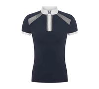 LeMieux Camille Short Sleeve Show Shirt - Womens - Lightweight and Breathable - Smart Standing Collar - Navy - UK8