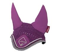 LeMieux Classic Crochet Fly Hood with Comfortable Lycra Ears in Plum - Sport Horse Wear for Competitive Rider - X-Large