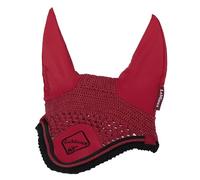 LeMieux Classic Ear Bonnet with Soft Lycra Ears - Close Knit Crochet - Comfortable Fit Equestrian Mask - Sport Horse Wear Fly Protection - Chilli - Small