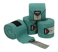 LeMieux Classic Polo Full Exercise Bandages in Sage with Zipped Case - Soft Fleece Protection Wraps - 3.8 m Long - Pack of 4