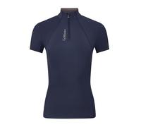LeMieux Classique Short Sleeve Base Layer - UV50+ Quarter Zip - Vented Underarms - 360 Stretch - Navy - UK6